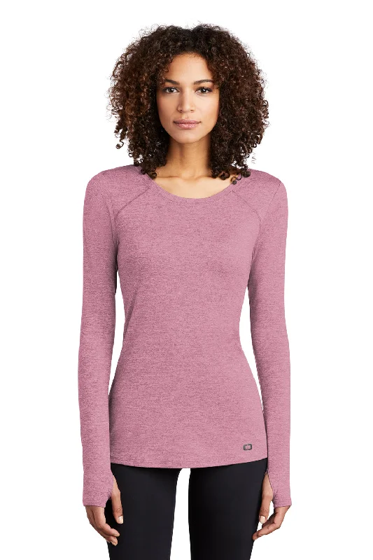 Breezy Style Ogio Womens Endurance Force Moisture Wicking Long Sleeve Crewneck T-Shirt - Heather Lilac Pink Breezy Style Ogio Womens Endurance Force Moisture Wicking Long Sleeve Crewneck T-Shirt - Heather Lilac Pink