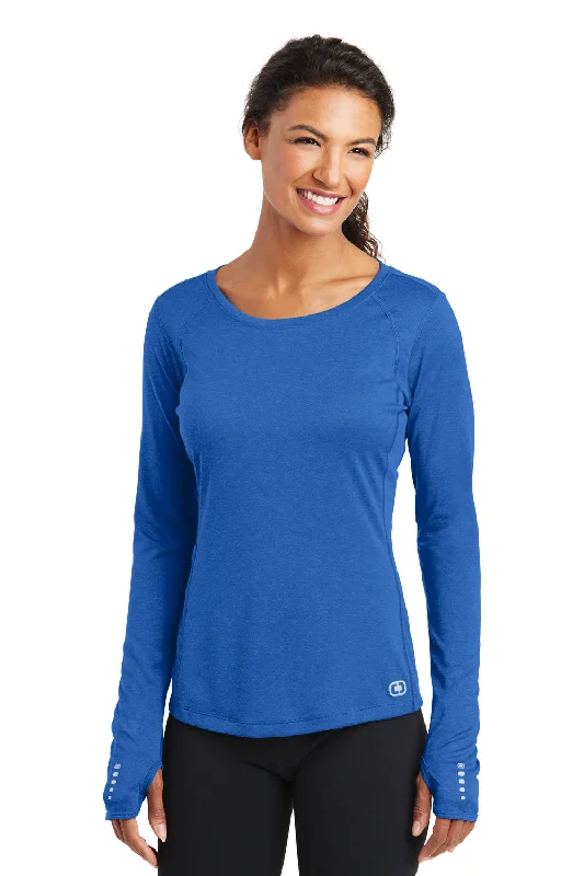 Chic Outfits Ogio Womens Endurance Pulse Jersey Moisture Wicking Long Sleeve Crewneck T-Shirt - Electric Blue Chic Outfits Ogio Womens Endurance Pulse Jersey Moisture Wicking Long Sleeve Crewneck T-Shirt - Electric Blue