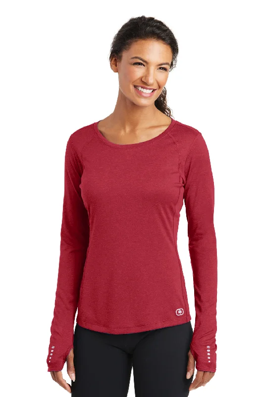 Classic Style Ogio Womens Endurance Pulse Jersey Moisture Wicking Long Sleeve Crewneck T-Shirt - Ripped Red Classic Style Ogio Womens Endurance Pulse Jersey Moisture Wicking Long Sleeve Crewneck T-Shirt - Ripped Red
