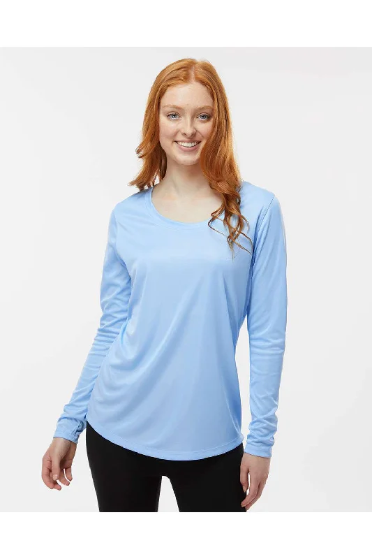 Versatile Casuals Paragon Womens Islander Performance Moisture Wicking Long Sleeve Scoop Neck T-Shirt - Blue Mist Versatile Casuals Paragon Womens Islander Performance Moisture Wicking Long Sleeve Scoop Neck T-Shirt - Blue Mist