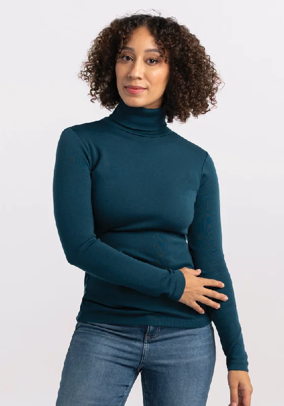 Simple Elegance Peyton Turtleneck - Real Teal