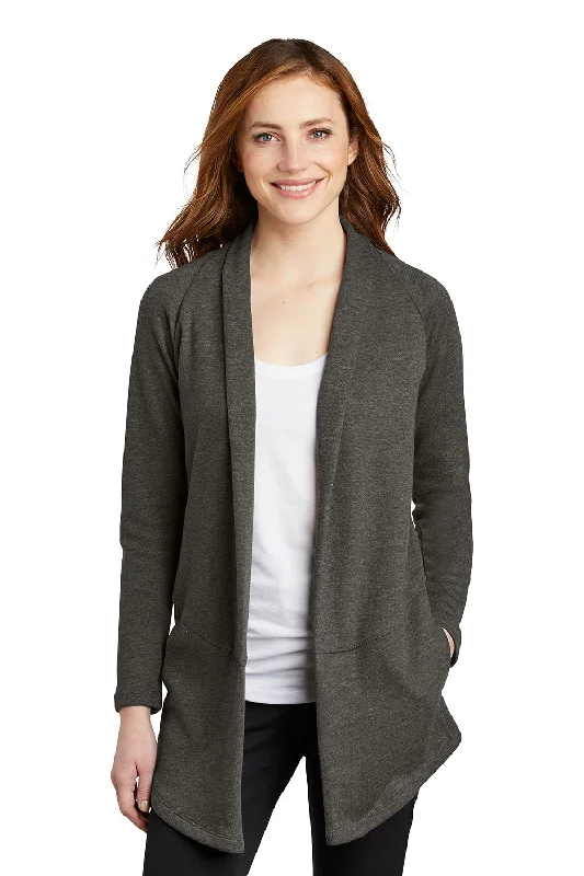 Must-have For Autumn And Winter Port Authority Womens Long Sleeve Cardigan Sweater - Heather Charcoal Grey Must-have For Autumn And Winter Port Authority Womens Long Sleeve Cardigan Sweater - Heather Charcoal Grey