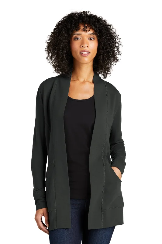 Fresh And Natural Port Authority Womens Microterry Snag Resistant Long Sleeve Cardigan Sweater - Charcoal Grey Fresh And Natural Port Authority Womens Microterry Snag Resistant Long Sleeve Cardigan Sweater - Charcoal Grey