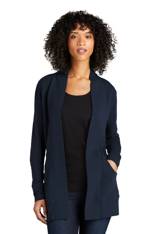 Trendy Looks Port Authority Womens Microterry Snag Resistant Long Sleeve Cardigan Sweater - River Navy Blue Trendy Looks Port Authority Womens Microterry Snag Resistant Long Sleeve Cardigan Sweater - River Navy Blue