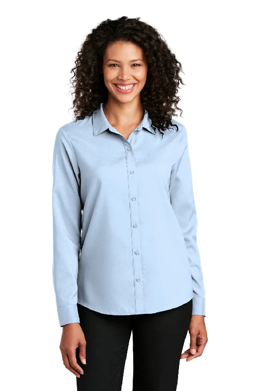 Soft Trends Port Authority Womens Performance Moisture Wicking Long Sleeve Button Down Shirt - Cloud Blue Soft Trends Port Authority Womens Performance Moisture Wicking Long Sleeve Button Down Shirt - Cloud Blue