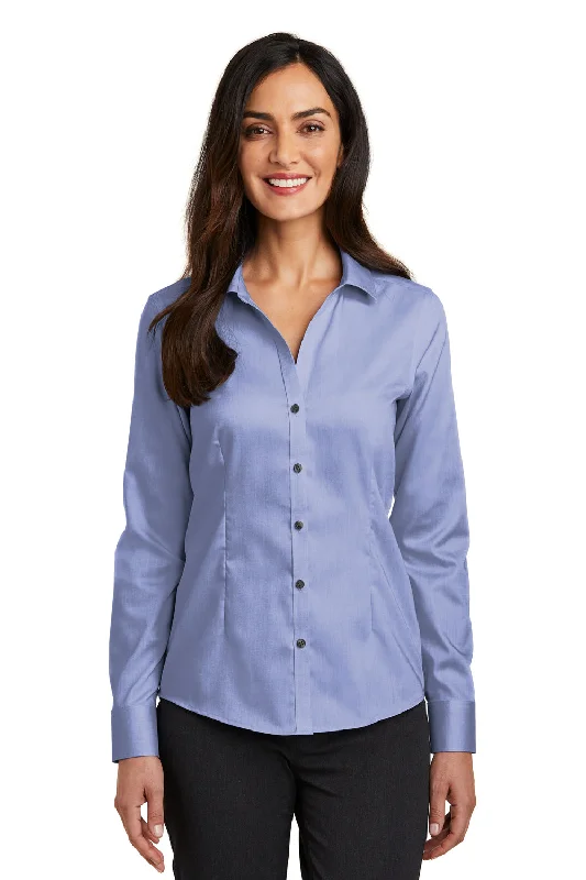 Relaxed Clothing Red House Womens Pinpoint Oxford Wrinkle Resistant Long Sleeve Button Down Shirt - Vintage Navy Blue - Closeout Relaxed Clothing Red House Womens Pinpoint Oxford Wrinkle Resistant Long Sleeve Button Down Shirt - Vintage Navy Blue - Closeout