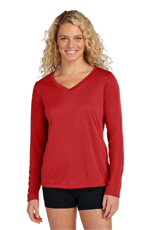 Wandering freely Sport-Tek Womens Competitor Moisture Wicking Long Sleeve V-Neck T-Shirt - Deep Red Wandering freely Sport-Tek Womens Competitor Moisture Wicking Long Sleeve V-Neck T-Shirt - Deep Red