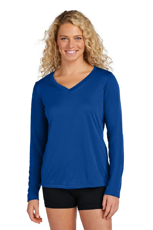 Soft Relaxation Wear Sport-Tek Womens Competitor Moisture Wicking Long Sleeve V-Neck T-Shirt - True Royal Blue Soft Relaxation Wear Sport-Tek Womens Competitor Moisture Wicking Long Sleeve V-Neck T-Shirt - True Royal Blue