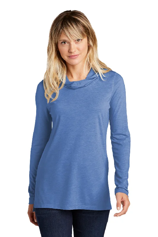 Comfortable Wear Sport-Tek Womens Moisture Wicking Cowl Neck Long Sleeve T-Shirt - Heather True Royal Blue Comfortable Wear Sport-Tek Womens Moisture Wicking Cowl Neck Long Sleeve T-Shirt - Heather True Royal Blue