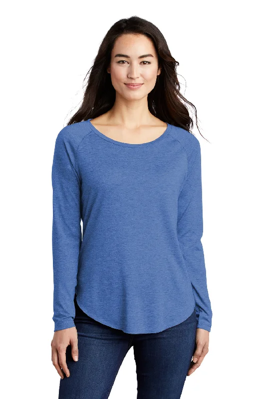 Comfy Layers Sport-Tek Womens Moisture Wicking Long Sleeve Scoop Neck T-Shirt - Heather True Royal Blue Comfy Layers Sport-Tek Womens Moisture Wicking Long Sleeve Scoop Neck T-Shirt - Heather True Royal Blue