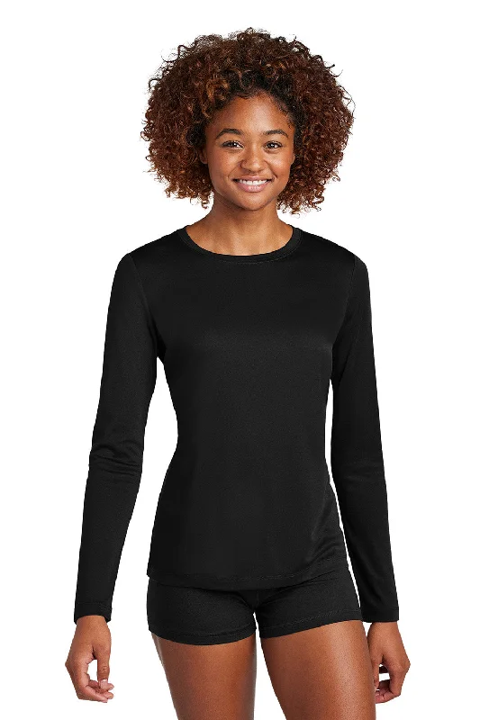 Weekend Wear Sport-Tek Womens Posi-UV Pro Moisture Wicking Long Sleeve Crewneck T-Shirt - Black - New Weekend Wear Sport-Tek Womens Posi-UV Pro Moisture Wicking Long Sleeve Crewneck T-Shirt - Black - New