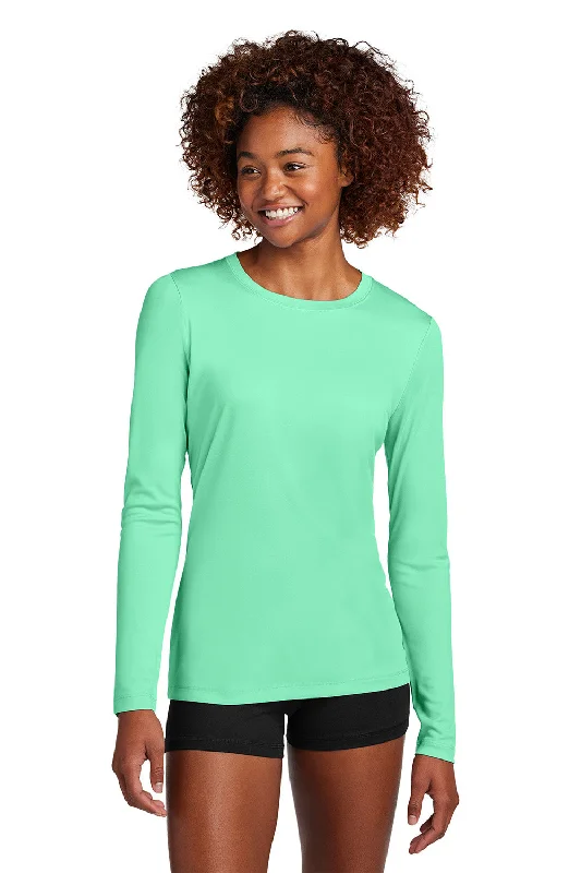 Soft Wear Sport-Tek Womens Posi-UV Pro Moisture Wicking Long Sleeve Crewneck T-Shirt - Bright Seafoam Green - New Soft Wear Sport-Tek Womens Posi-UV Pro Moisture Wicking Long Sleeve Crewneck T-Shirt - Bright Seafoam Green - New