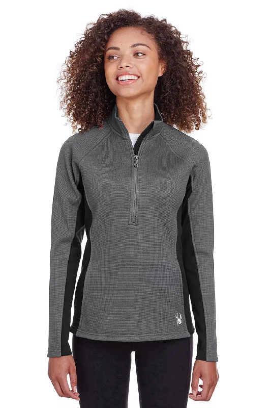 Soft Comfort Wear Spyder Womens Constant 1/4 Zip Sweater - Polar Grey