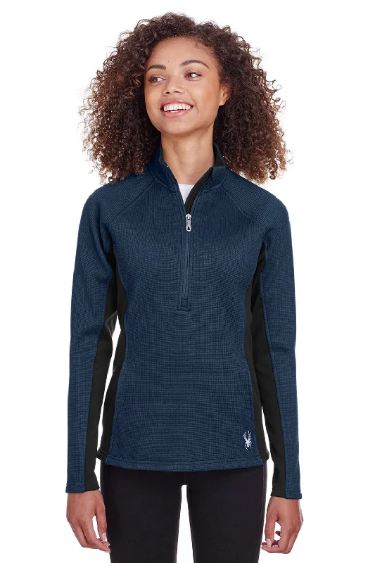 Sports And Leisure Spyder Womens Constant 1/4 Zip Sweater - Frontier Blue