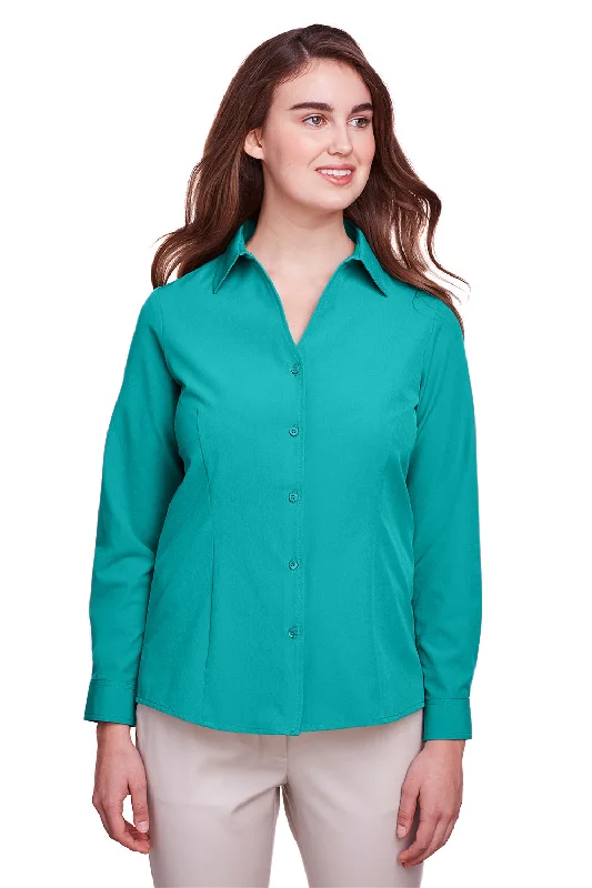 Classic Series UltraClub Womens Bradley Performance Moisture Wicking Long Sleeve Button Down Shirt - Jade Green Classic Series UltraClub Womens Bradley Performance Moisture Wicking Long Sleeve Button Down Shirt - Jade Green