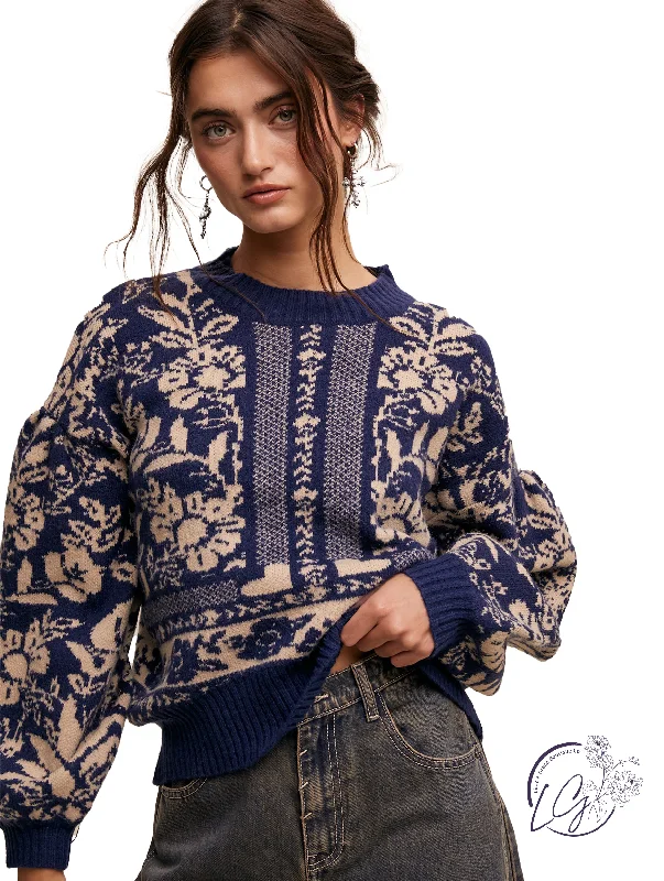 Low-key Luxury Winter Gardens Crew Neck Sweater